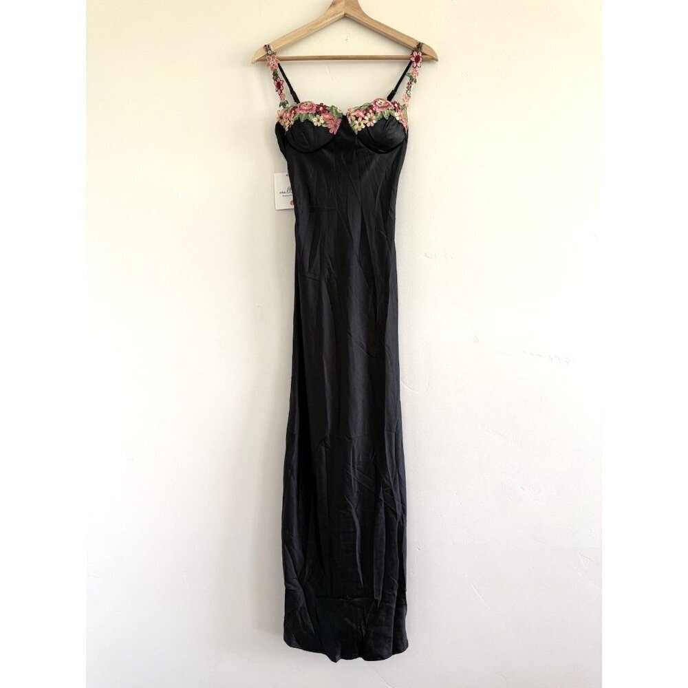 Princess Polly Kenzie Size XS Maxi Dress Black Coquette Sexy Prom Party Holiday - Picture 3 of 14